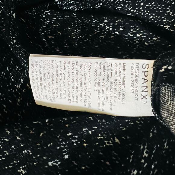 Spanx Twill Printed Snap Oversized Jacket Size XL Gray Black - Picture 7 of 11